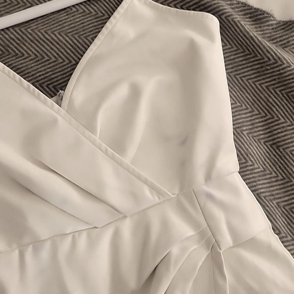 White faux leather jumpsuit (romper) - Picture 3 of 5